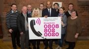 Kevin Higgins (third from left) at the launch of Advice NI's Universal Credit helpline