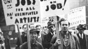 An Artists' Union march in the USA in the 1930s
