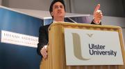 Labour leader Ed Miliband speaking at the Heenan-Anderson Commission