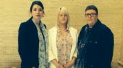 Amnesty's Grainne Teggart, Sarah Ewart, and Sarah's mother Jane Christie