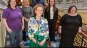 Siofra Healy (front, centre) and representatives from some of the other groups involved with Philanthropy Fortnight