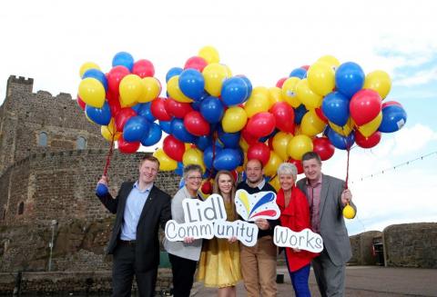 Paul Gibson (left) with the Lidl Community Works judges
