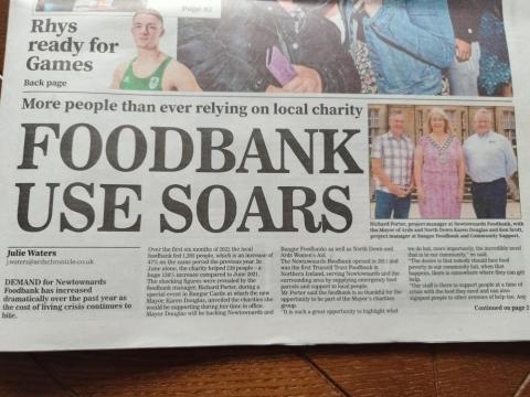 The front page of last week's Newtonards Chronicle
