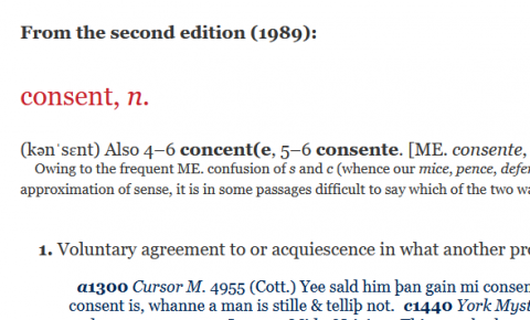 Consent is in the dictionary - but it is vital for young people to discuss what it means