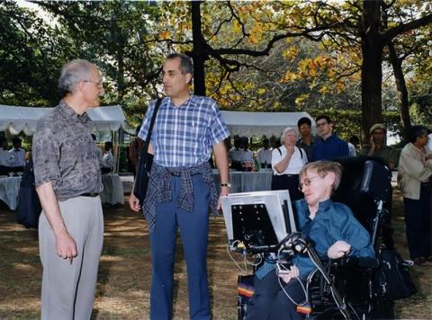 Stephen Hawking - here at a conference with renowned physicists David Gross (left) and Ed Witten - has said he would consider ending his own life if he had "nothing more to contribute"