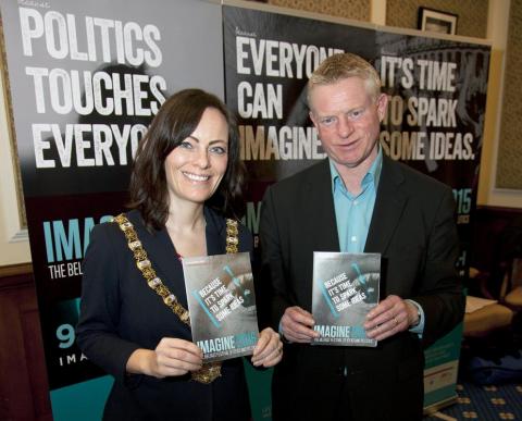Peter O'Neill with Belfast Lord Mayor Nichola Mallon