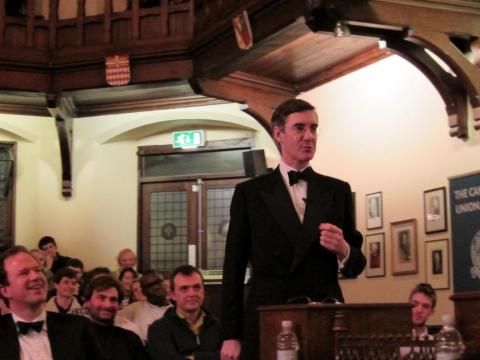 Jacob Rees-Mogg debating at the Cambridge Union