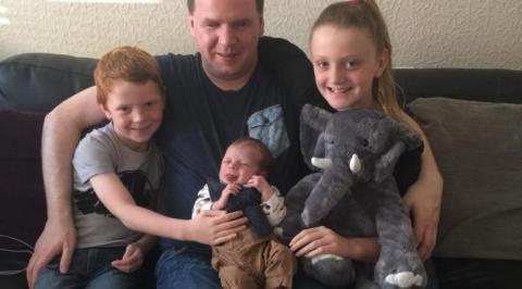 Joe Kenny and his children