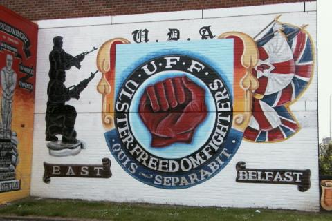 A mural on the Lower Newtownards Road (image from UU's CAIN database)