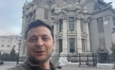 The Ukrainian President speaking to his people, and the world