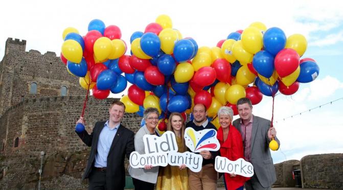 Paul Gibson (left) with the Lidl Community Works judges
