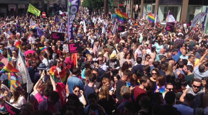 As many as 20,000 people turned out in Belfast last month to support marriage equality