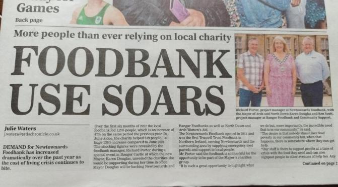 The front page of last week's Newtonards Chronicle