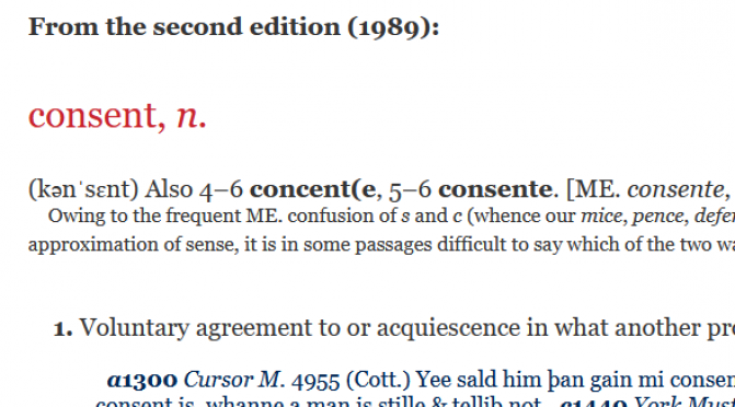 Consent is in the dictionary - but it is vital for young people to discuss what it means