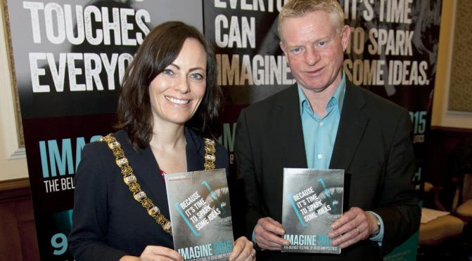 Peter O'Neill with Belfast Lord Mayor Nichola Mallon