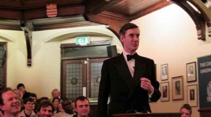 Jacob Rees-Mogg debating at the Cambridge Union