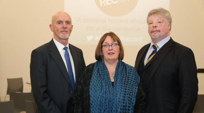 Bob Ashford and Simon Weston at the Off The Record launch with NIACRO CEO Olwen Lyner
